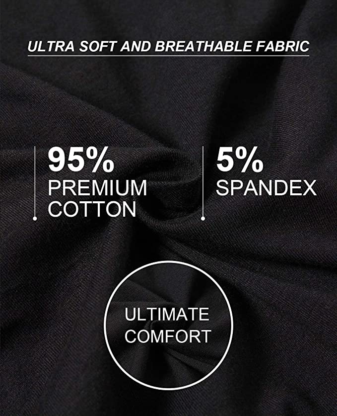 KAYIZU Brand Men’s Underwear Ultimate Soft Cotton Boxer Brief (6-Pack ...