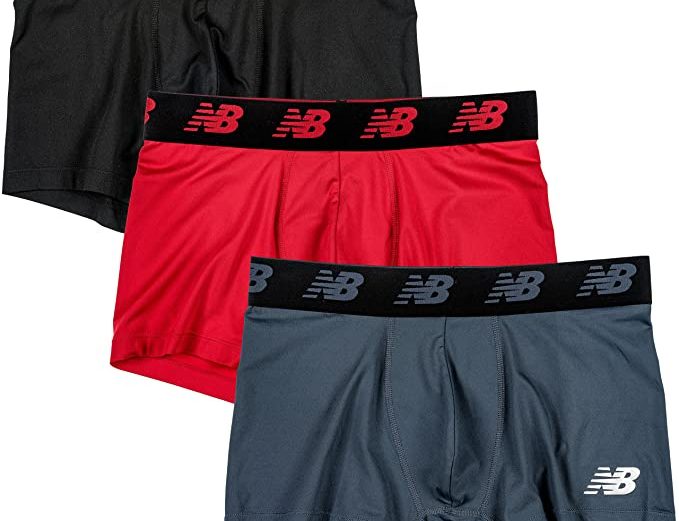 New Balance Men’s 3″ Boxer Brief No Fly, with Pouch, 3-Pack of Underwear
